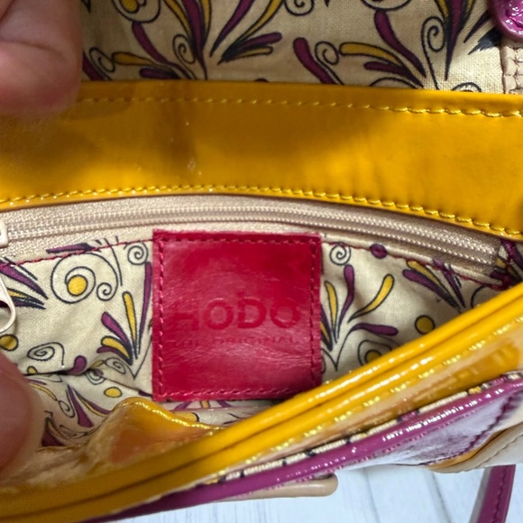Hobo International Color Block Patent Leather Mini Bessie Crossbody Bag - Picture 7 of 10